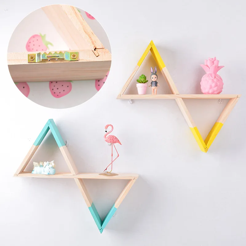 Деревянная X подвесная стойка для хранения в скандинавском стиле декоративная