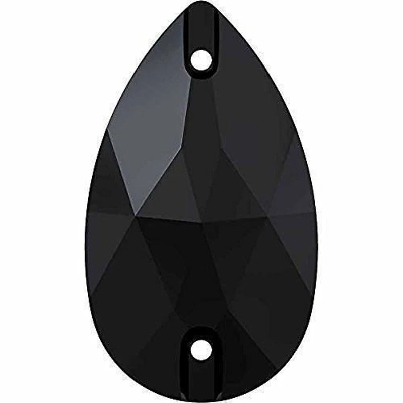 YANRUO 3230 Drop Jet стеклянные черные сшитые стразы кристаллы для рукоделия