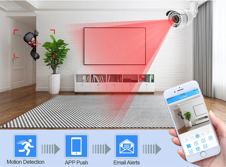 Techage 8CH 1080P цифровой видеорегистратор HD CCTV безопасности Системы 8 шт. 2MP инфракрасный наружный водонепроницаемый AHD Камера P2P видео набор для наблюдения 2 ТБ HDD