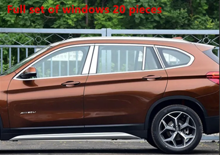 Полная отделка окна из нержавеющей стали декоративные полосы для BMW X1 2016 молдинг