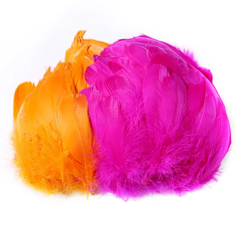 100PCS 18 Colors Dyed Natural Goose Feather Rainbow Balloon Fill Wedding Dress DIY Decorative Accessories 6-12cm | Дом и сад