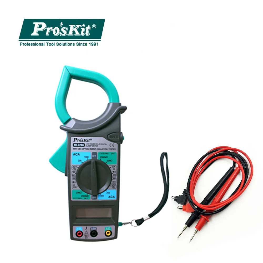 Pro'skit 1000A Высокоточный электрик обслуживание 1/2 цифровой клещи мультиметр AC DC
