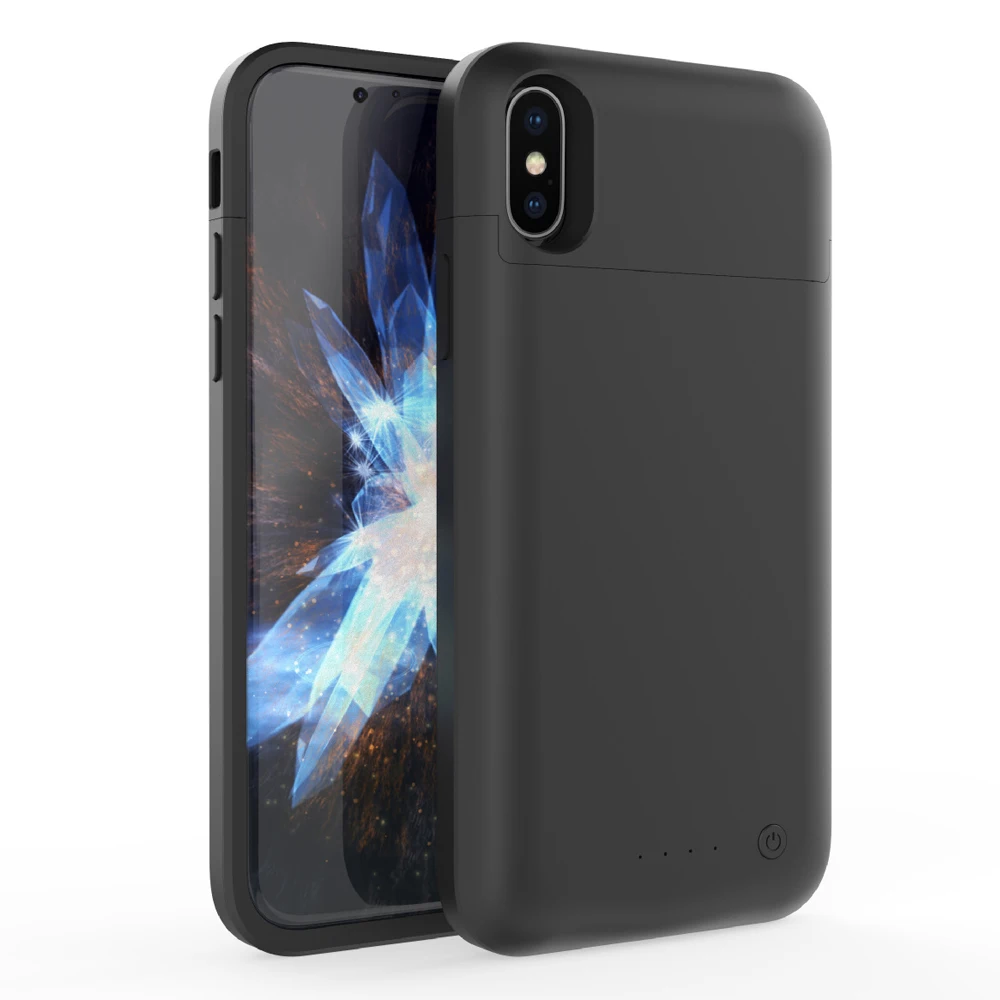 Внешний 5000 mAh Блок питания зарядное устройство адаптер чехол для iPhone X с