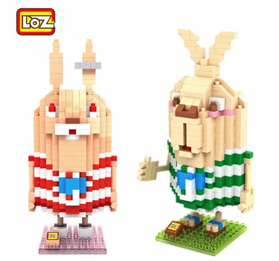 LOZ Кролик Мультфильм Фигурку Мини Строительные Блоки 3D Кирпичи Модель