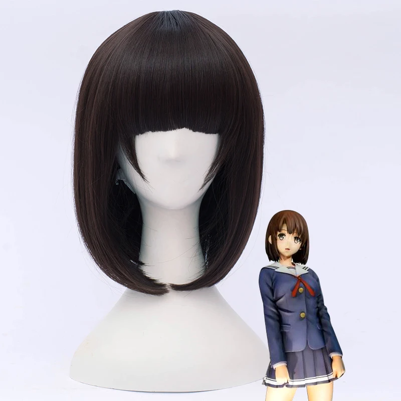 Токио аниме Saenai героиней no sodate kata парик для косплея Для женщин Katou Megumi шоколадный
