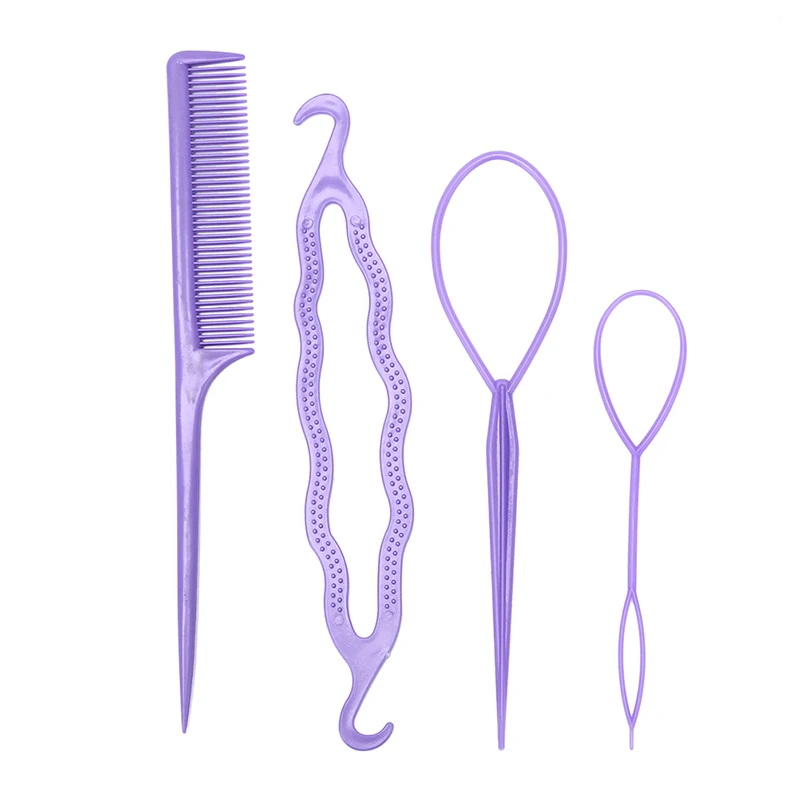 4 шт./компл. заколка для волос булочка ролик волшебные аксессуары укладки Набор