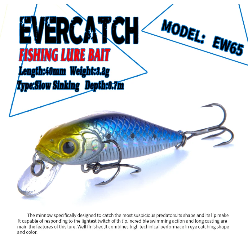 201EVERCATCH 1 шт. плавающая рыболовная приманка 40 мм 3 2 г искусственная жесткая