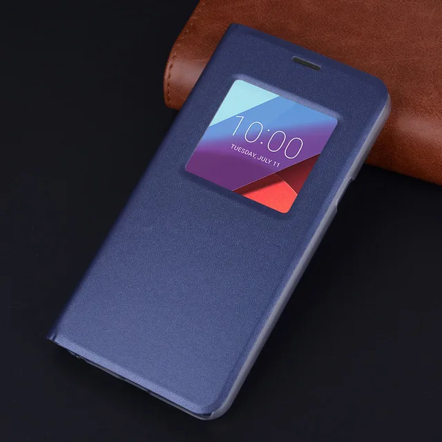 Dark Blue Кожаный флип Чехол-книжка умный чехол для LG Q6 Alpha Q6a Q6plus Q 6 6a плюс LGQ6 X220 X600L M700A M700N Q6+ Магнитный чехол для телефона - Цвет: Dark Blue