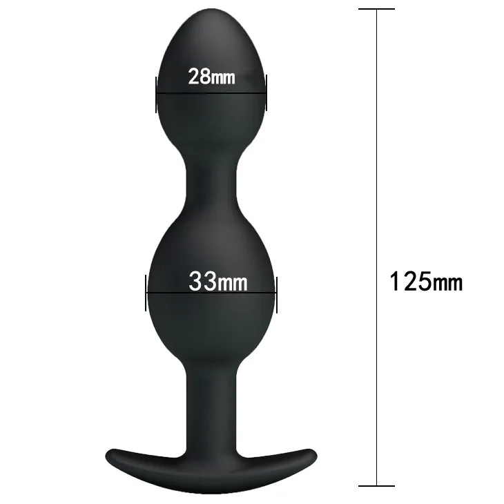 Большая симпатичная силиконовая Анальная пробка шарики для стимуляции