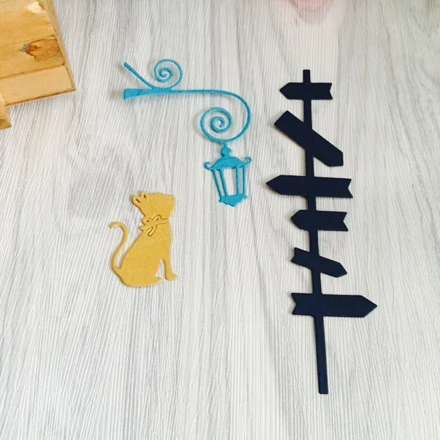 Дорожные вывески/кошечки в форме животных для скрапбукинга металлические штампы