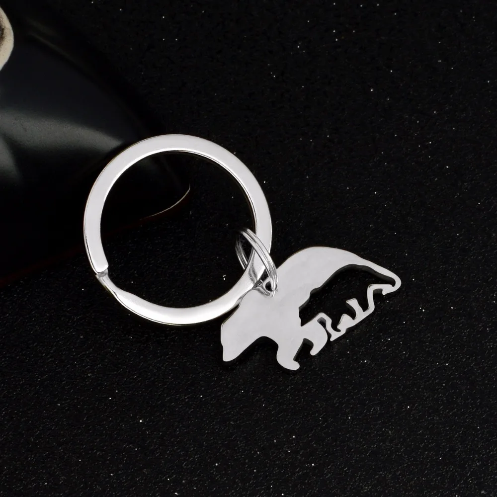 Брелок для ключей с мультяшным медведем металлическое кольцо креативным