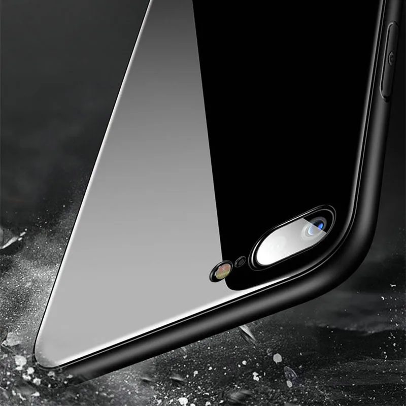 SemgCeKen роскошный стеклянный зеркальный чехол для iPhone 5 5S SE 6 s 6plus 7 plus 8 8plus