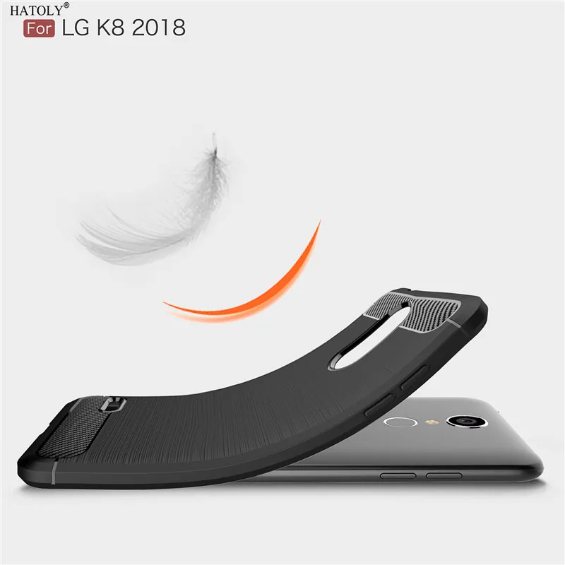 HATOLY Case For LG K8 2018 / K9 Soft Rubber Carbon Fiber Cover Phone Fundas 5.0" | Мобильные телефоны и аксессуары