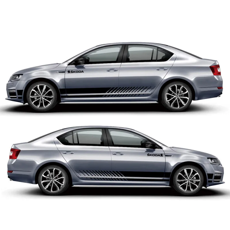 TAIYAO, стильный спортивный автомобильный стикер для Skoda Octavia, стикер Mark Levinson, автомобильные аксессуары и наклейки, авто стикер - Название цвета: Silver car