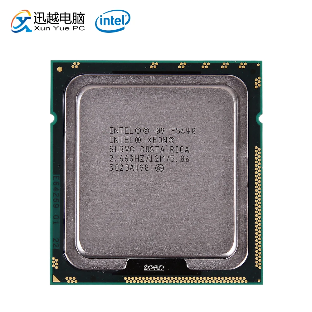 Intel Xeon E5640 настольный процессор четырехъядерный 2 66 ГГц Кэш L3 12 МБ 5 86 GT/s QPI LGA 1366 SLBVC