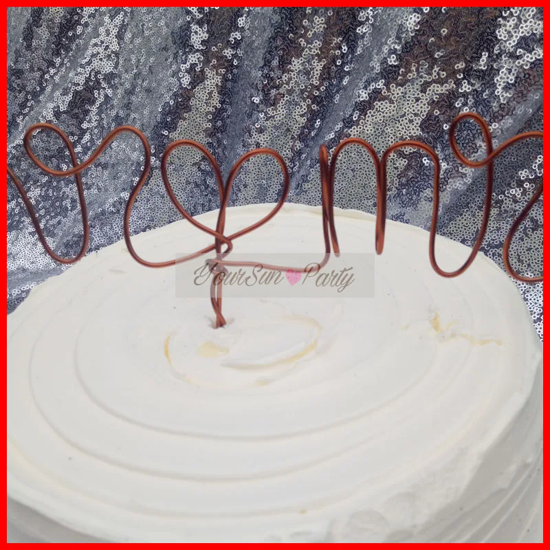 2017 Бесплатная доставка Mr And Mrs Свадебный Торт Топперы ручной работы из