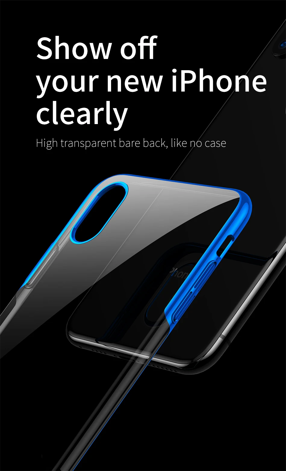 Прозрачный чехол Baseus для iPhone Xs Max Xr Xsmax, роскошный жесткий защитный чехол из поликарбоната, задняя крышка Fundas