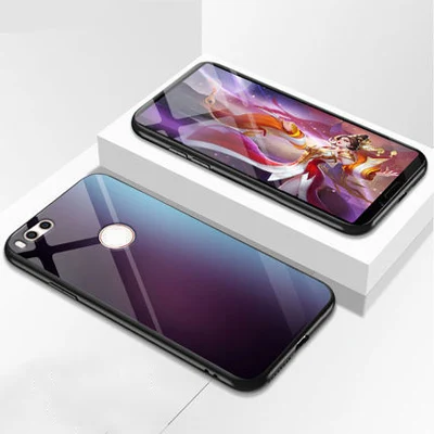 Coque для Smartisan Nut U3 чехол из закаленного стекла с градиентом+ чехол с мягкими краями для Smartisan NutU3 U 3 dream glass чехол s phone shell - Цвет: A6