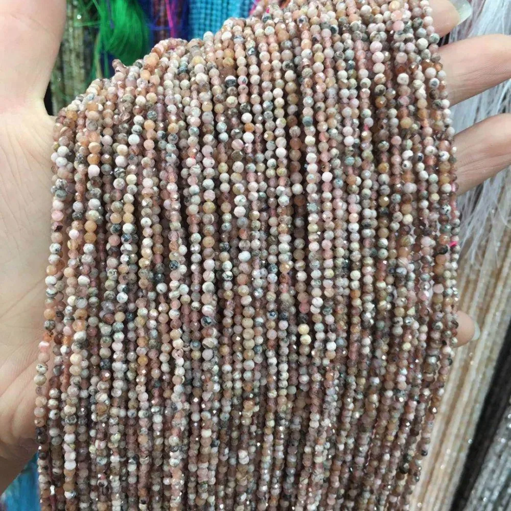 Маленькие бусины из натурального камня, бусины из натурального граната, апатит 2 мм, разделенные бусины для изготовления ювелирных изделий, ожерелье, браслет своими руками
