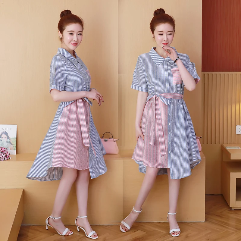 5XL повседневное женское платье 2019 новые летние платья с коротким рукавом и