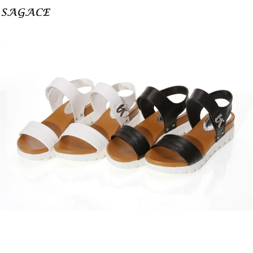 Женские кожаные сандалии гладиаторы CAGACE модные повседневные туфли на плоской