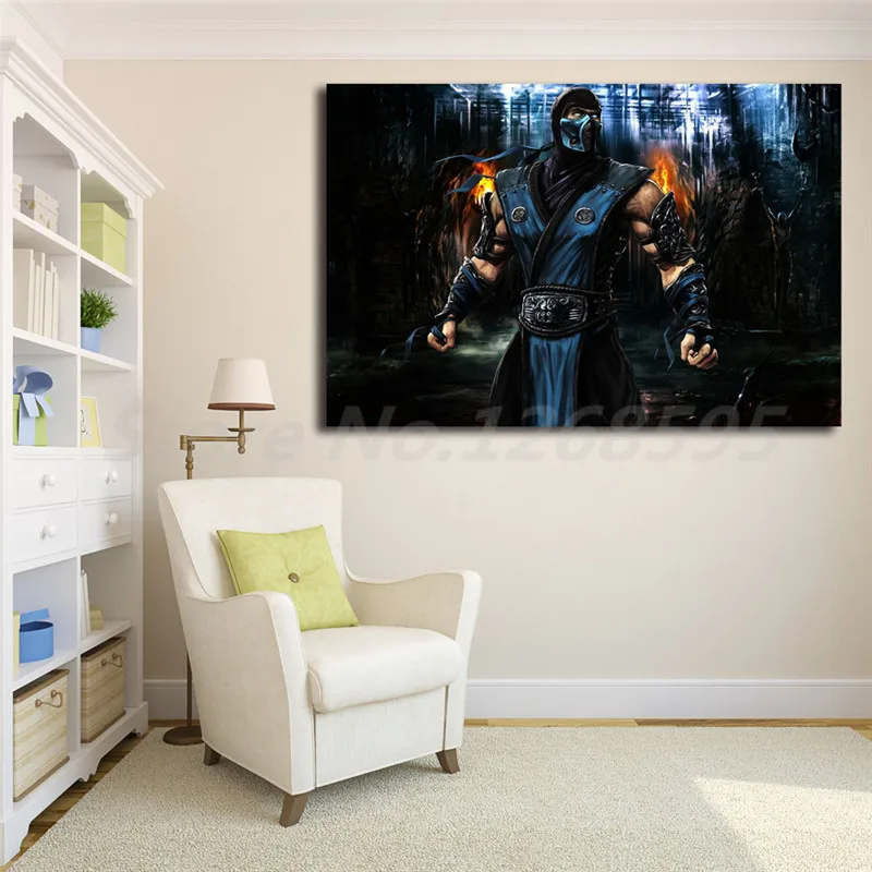 Настенный постер Mortal Kombat 9 рисунок на холсте с небольшими потерями | Дом и сад