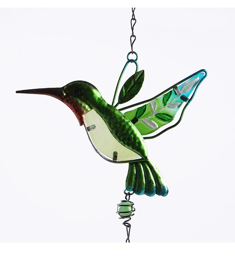 Современная птица зеленый колокольчики аксессуары для труб модель украшения фигурка креативный металлический колокольчик миниатюрная Ремесленная Подарочная игрушка
