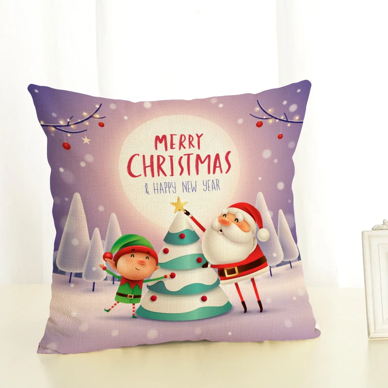 DecorUhome скандинавский веселый рождественский чехол для подушки Снежный олень