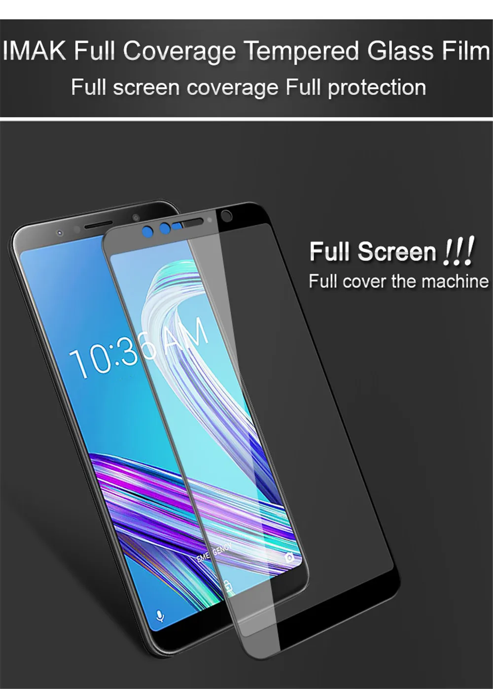 Imak Zenfone Max Pro стеклянная пленка полное покрытие закаленное стекло для Asus Zenfone Max Pro M1 ZB601KL ZB602KL Защитное стекло для экрана