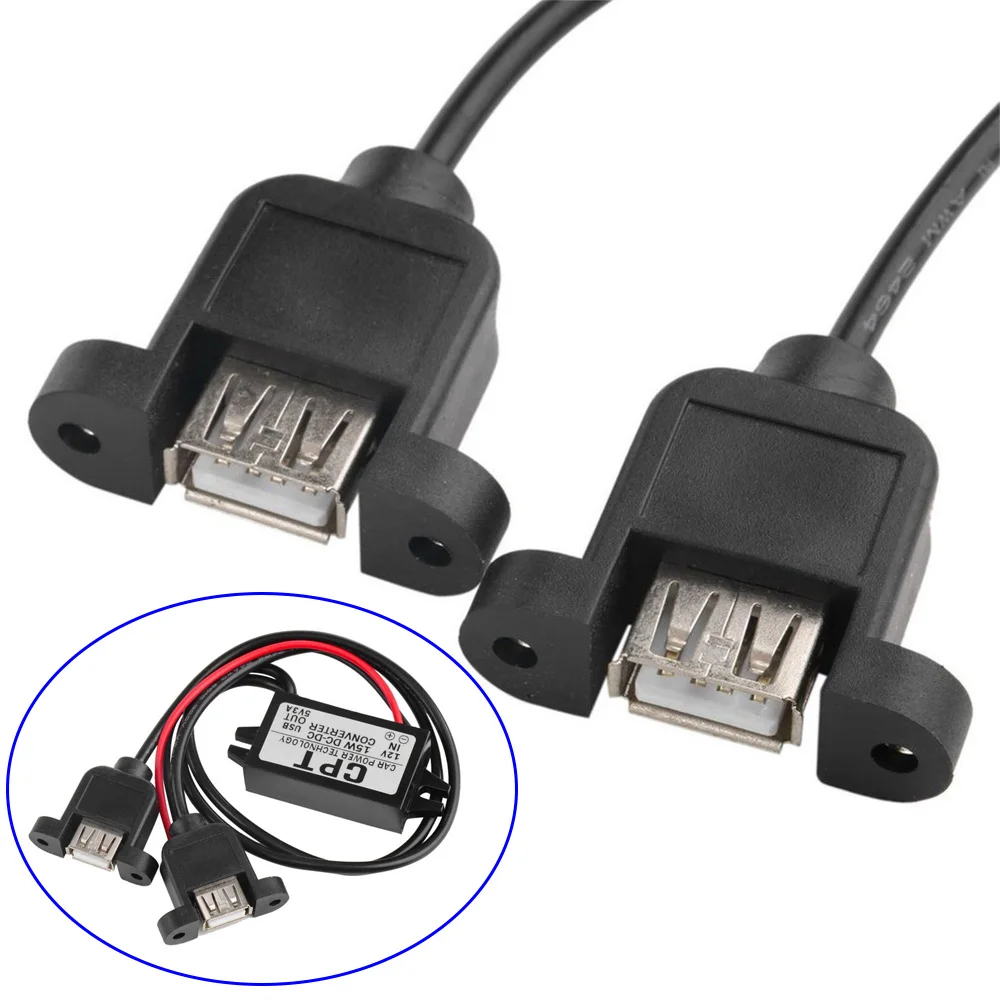 Автомобильное зарядное устройство DC преобразователь модуль 12 В до 5 3A 15 Вт USB 2 0