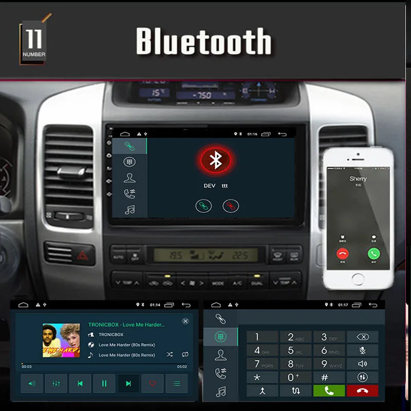 Android 9 0 2 din Автомобильный Радио Мультимедиа dvd для Toyota Prado 120 Land Cruiser 2004 2009 навигация