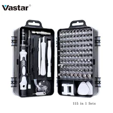 Набор отверток Vastar 115 в 1, Мини электрическая Прецизионная отвертка для Iphone, Huawei, планшетов, Ipad, набор инструментов для дома