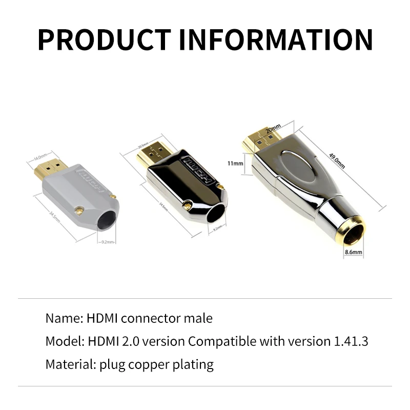 HDMI кабель с золотым покрытием разъема высокой скорости для подключения компьютера к телевизору