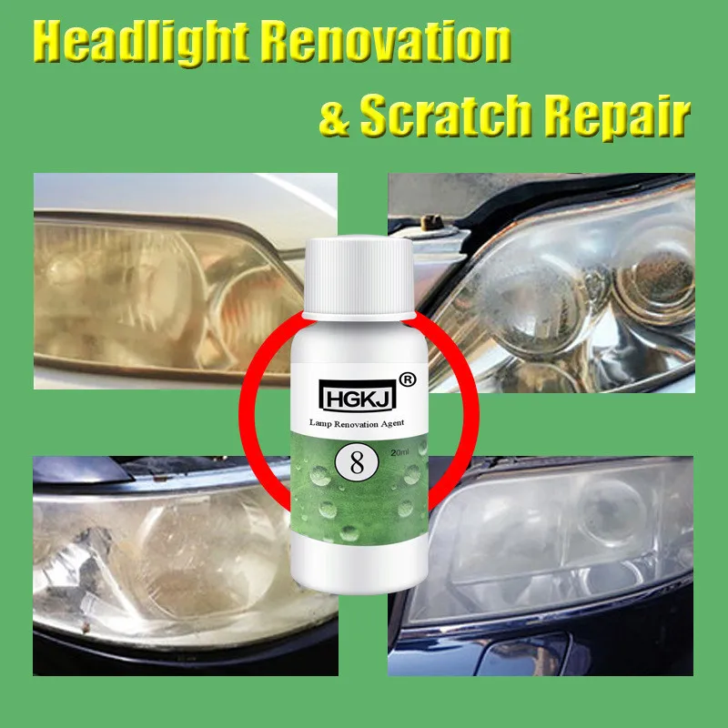 

20ml HGKJ Auto Car Accessories polishing headlight agent bright white headlight repair lamp Cleaning Window Glass Cleaner TSLM1