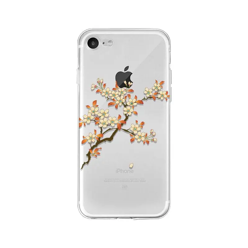 Yinuoda Цветочный Мягкий силиконовый прозрачный чехол для телефона iPhone X XS MAX 6 6S 7 7plus 8
