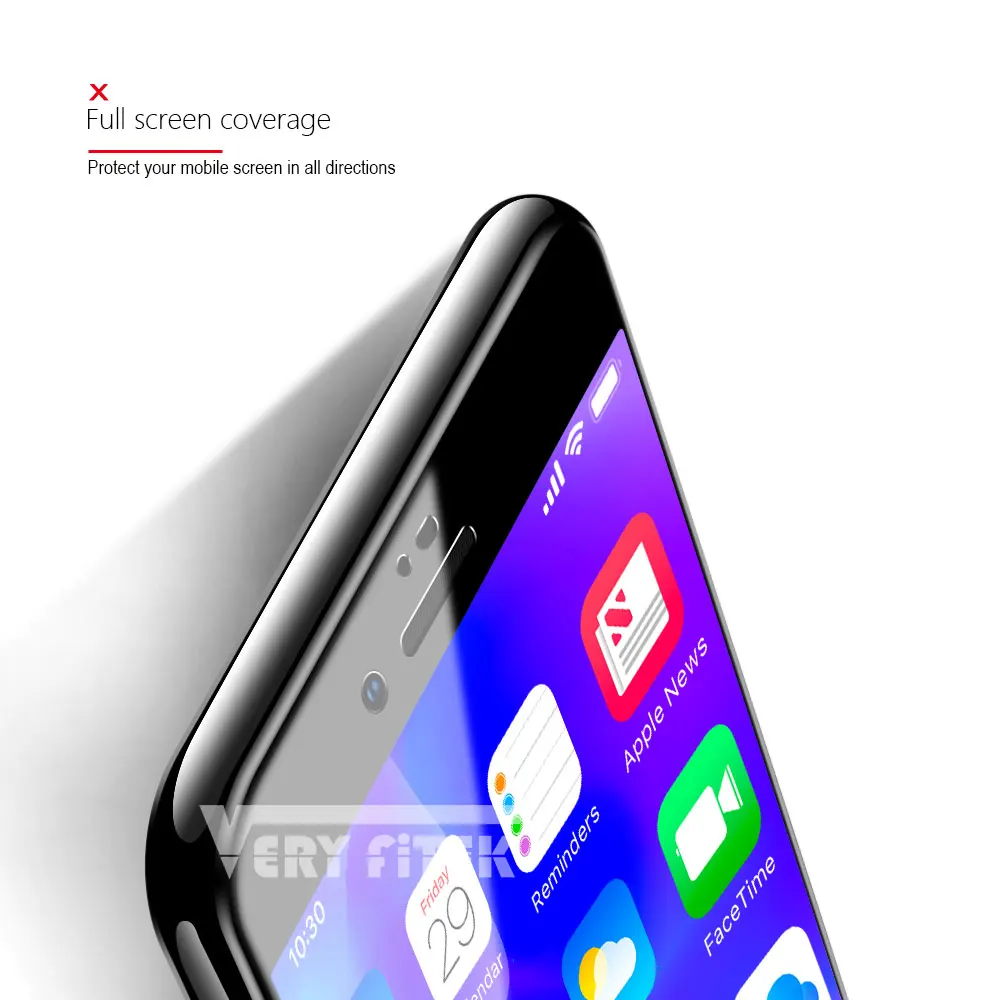 Стекло на для iPhone 7 Экран протектор изогнутые Edge Full Cover Защитный закаленное 6X10 6s 8
