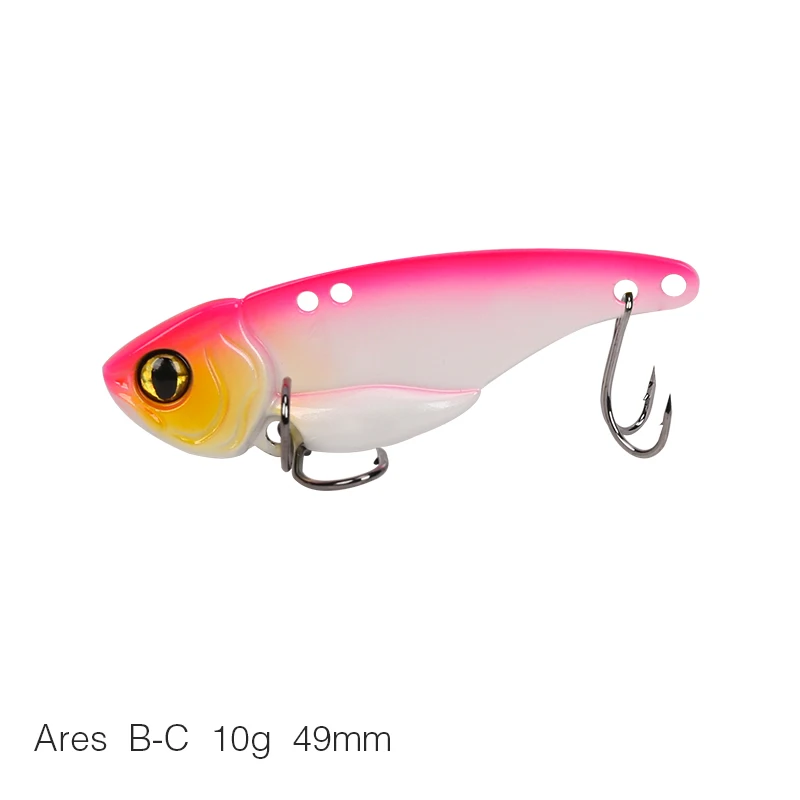 Ares-B-C 10g TSURINOYA для рыбалки приманки ARES-B 7 г, 10 г, блесна металлическая двойной крюк приманки с двумя отверстиями низкий центр тяжести искусственные жесткие приманки - Цвет: Ares-B-C 10g