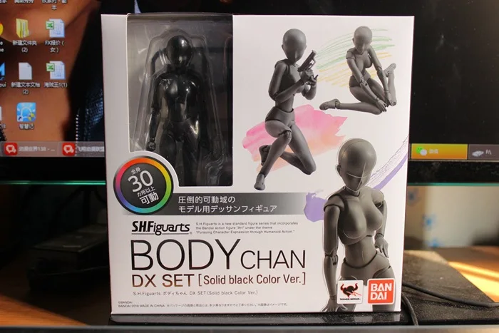 SH. Figuarts 15 см эскиз тела Кун/тело Чан DX набор подвижный мужской \ Женский ПВХ фигурка Коллекционная модель игрушки модель сплошной черный - Цвет: Female Solid Black