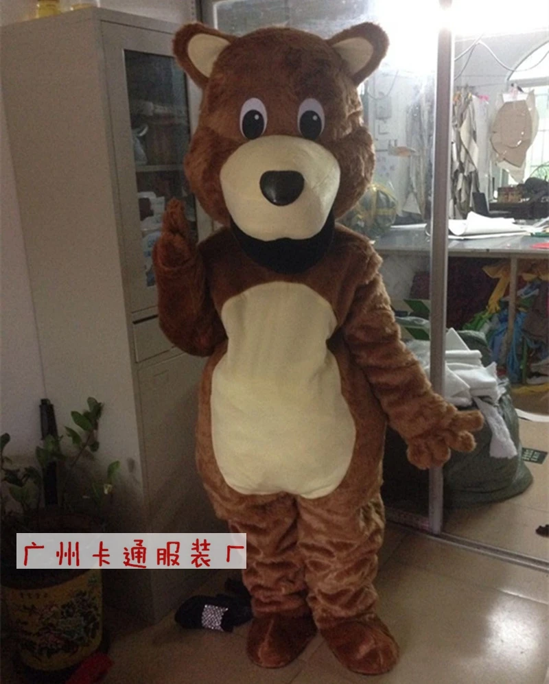 Bear Mascot Costume Dark Brown Classical Cartoon Character Outfit Suit Walking Act for Halloween party event | Тематическая одежда