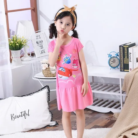 Новая женская пижама Пижамы для малышей хлопковая ночная рубашка принцессы Детское домашнее платье летние платья одежда для сна для больших девочек Детская ночная рубашка - Цвет: style 10