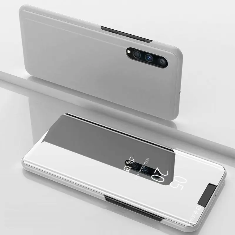JONSNOW Smart Mirror Leather Case for Samsung A50 A30 A10 A70 A40 A60 Plating Cover Cases with Stand for Samsung M10 M20 M30