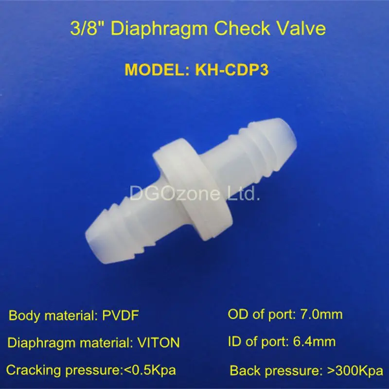 PVDF пластиковый обратный клапан обратные клапаны 3/1" до 3/8" 100 шт DGOzone - Цвет: CDP3