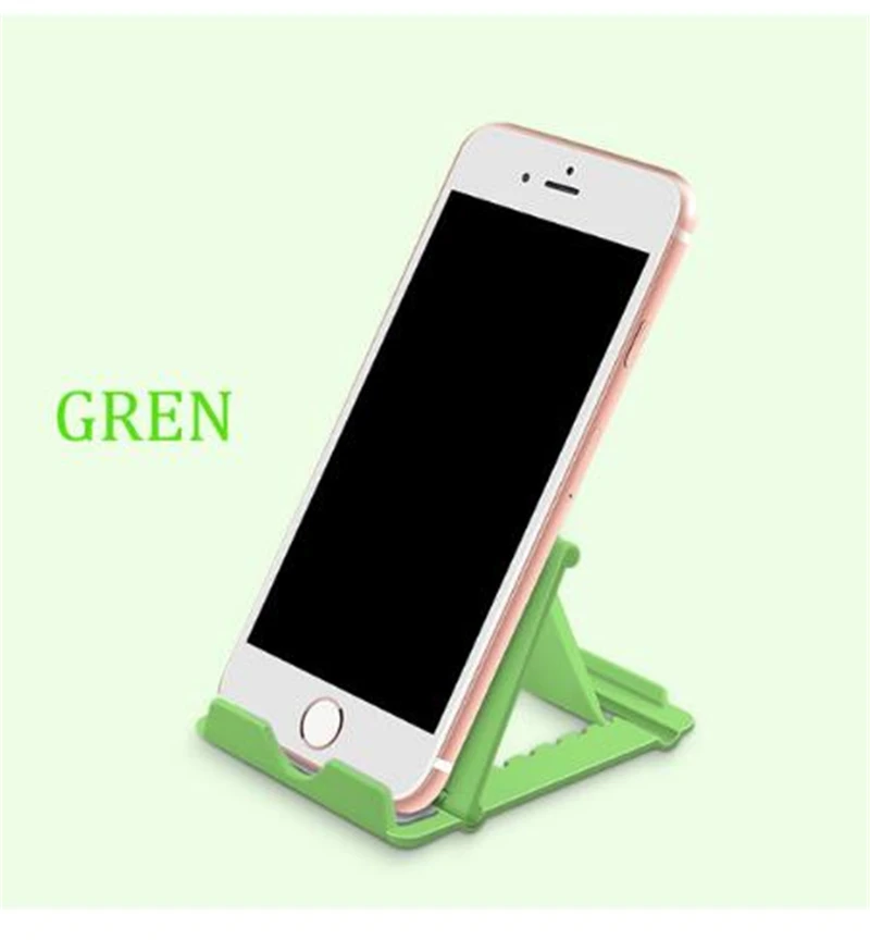 Universal Adjustable Foldable Desk Phone Holder Stand For Redmi Note 7 Phone Holder Smartphone Tablet Phone Stand For Samsung - Цвет: Green