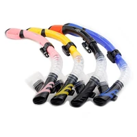 1pcs diving snorkel silicone swimming tube center full dry mouthpiece air breathing high quality underwater swim scuba tube