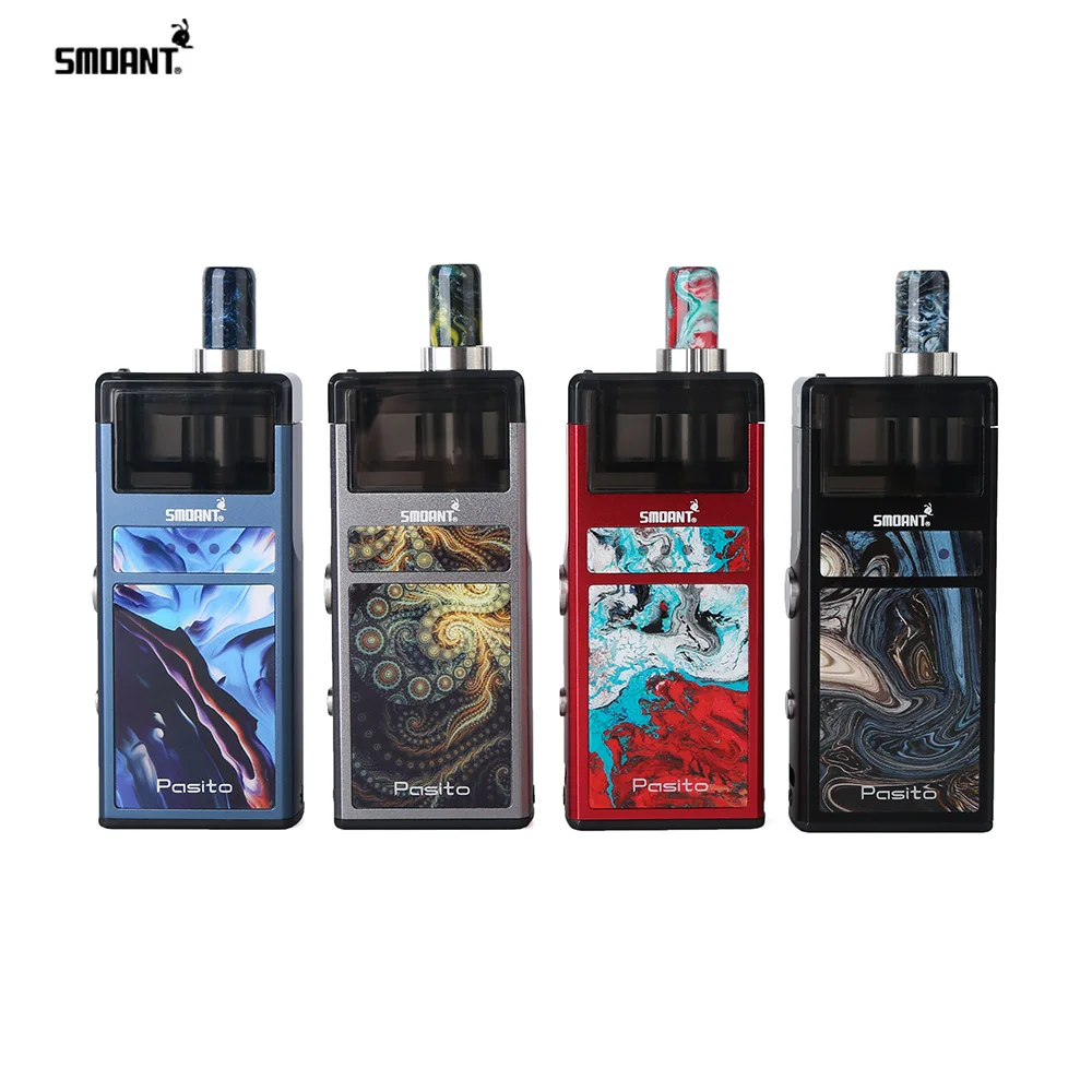Smoant Pasito Pod Kit System 1100 мАч батарея 2 мл/3 мл емкость система Топ Регулируемый asirflow vape