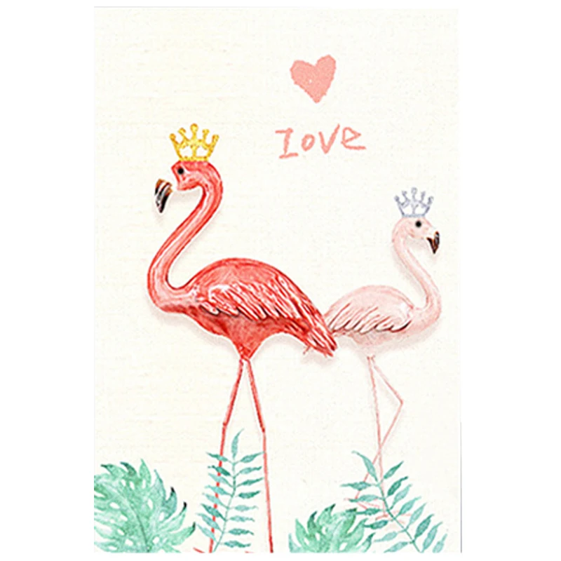 

5D DIY Full Drill Diamond Painting Love Flamingo Pattern Needlework Embroidery Cross Stitch Decorative Painting Home Decor