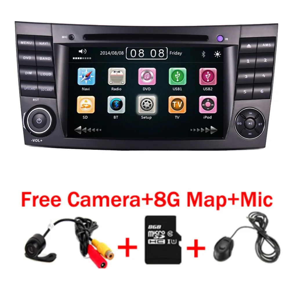 Автомобильный dvd-плеер для Mercedes-Benz E Class W211 W209 W219 Радио Стерео gps навигационная система камера+ карта