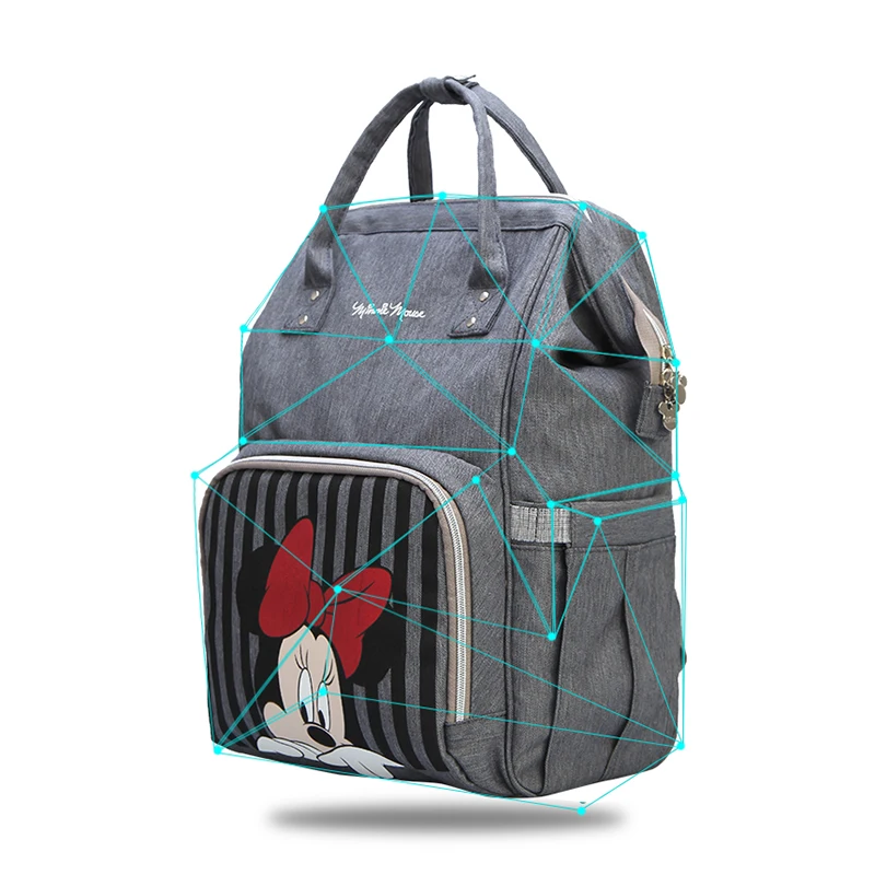 Модные вместительные сумки из ткани Оксфорд Disney с интерфейсом USB сумка для