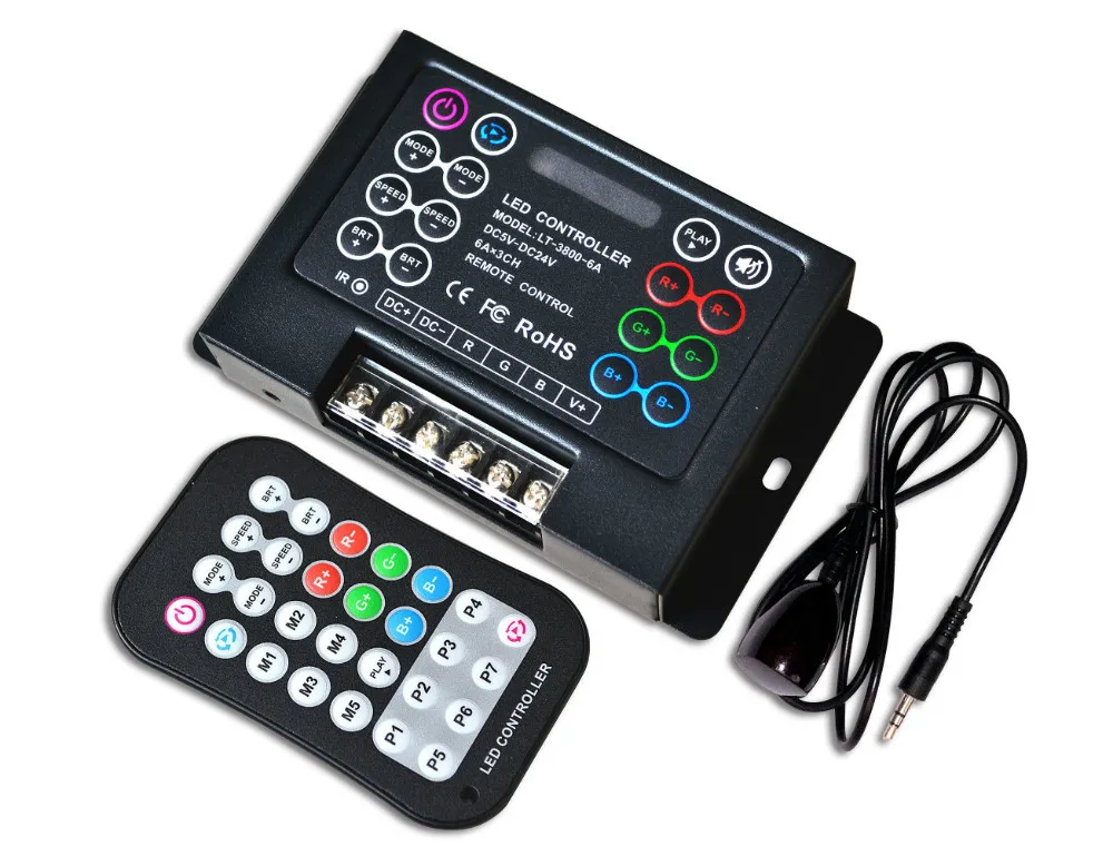 LT 3800 6A светодиодный RGB контроллер DC5 24V вход * 3CH выход|led rgb controller|rgb controllerrgb led controller |