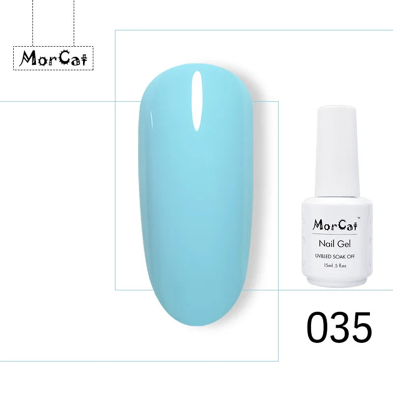 MorCat Гель лак для ногтей светло желтый УФ гель Semi Permanant Nail Art DIY дизайн 15 мл|Гель